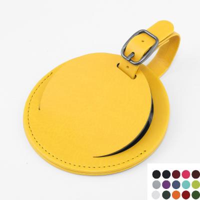 Image of Belluno Coloured  PU Round Luggage Tag